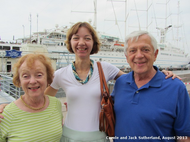 Carole and Jack Sutherland, August 2013